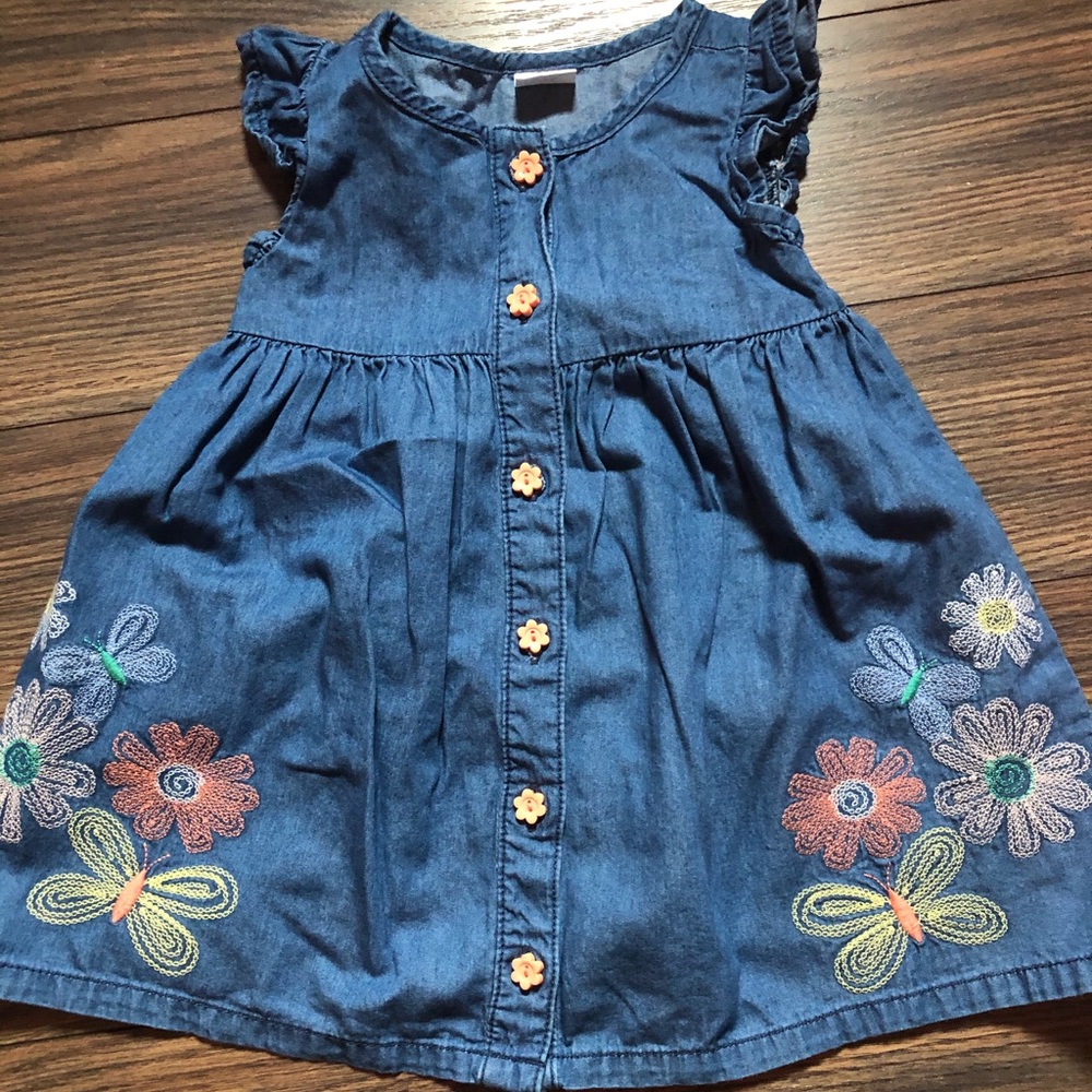 Gymboree denim embroidered dress